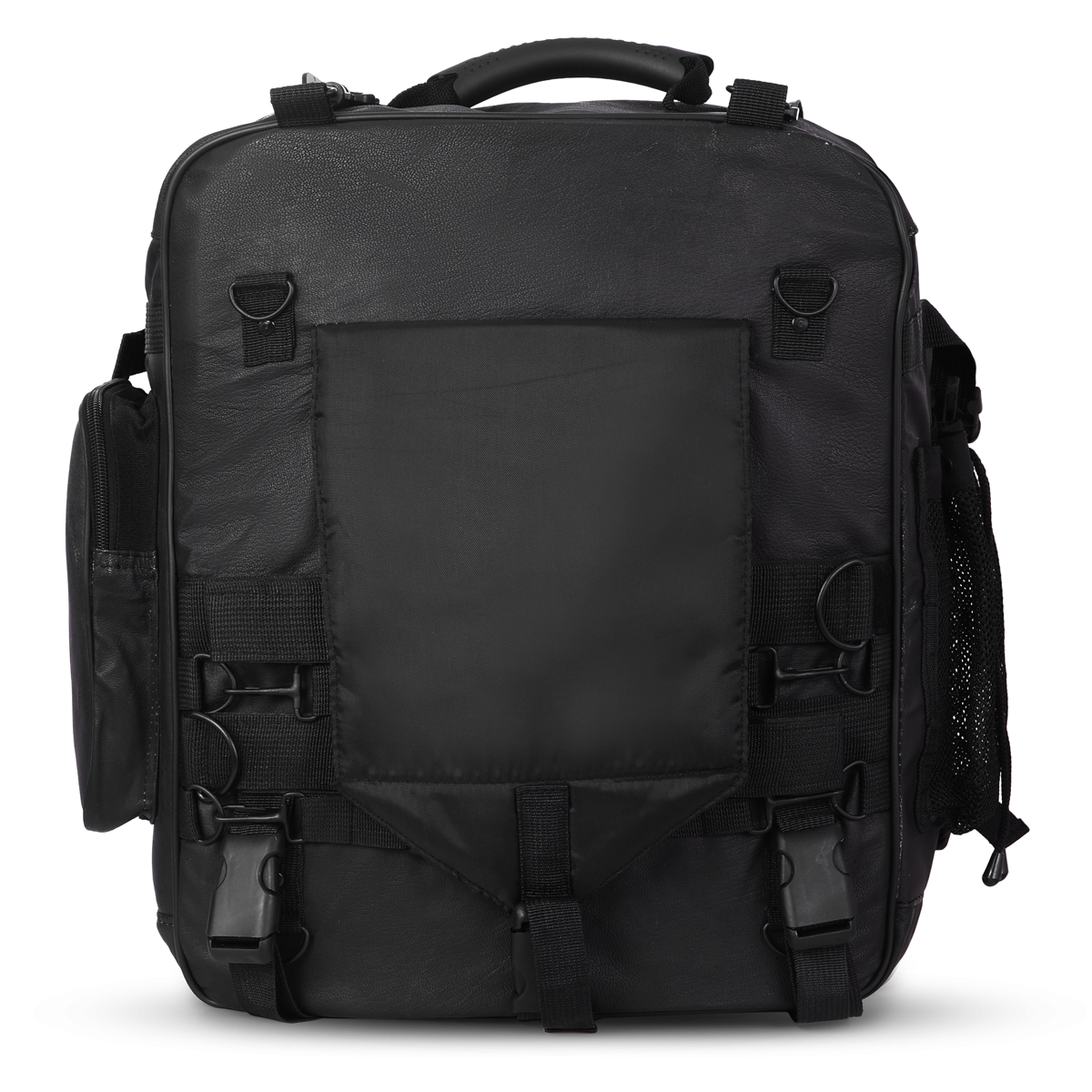 Vance-VS326-Rival-Series-3pc-Rock-Design-Top-grain-High-Quality-Leather-Sissy-Bar-Bag-Set-back