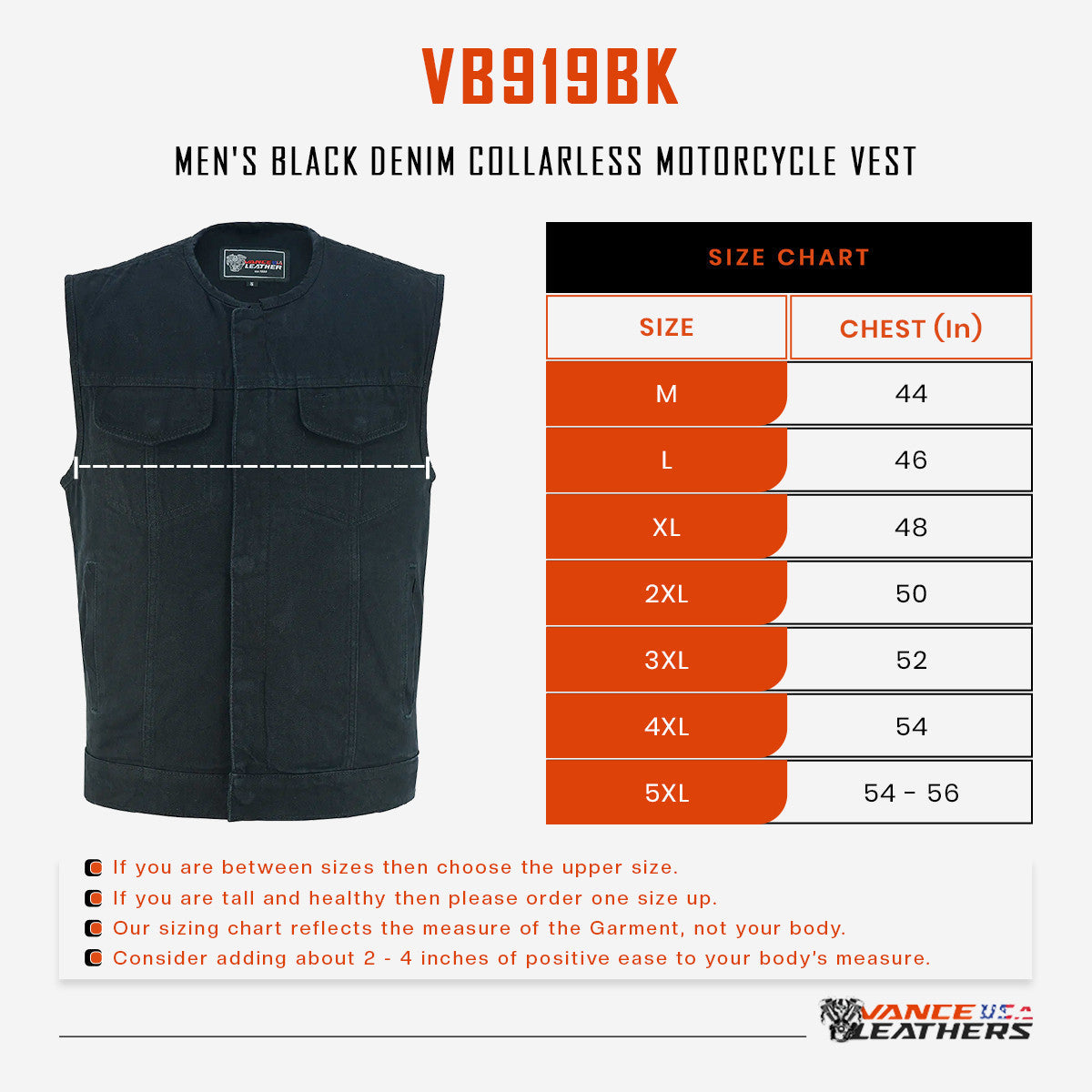 mens-grey-denim-collarless-club-vest-with-conceal-carry-pockets-size-chart