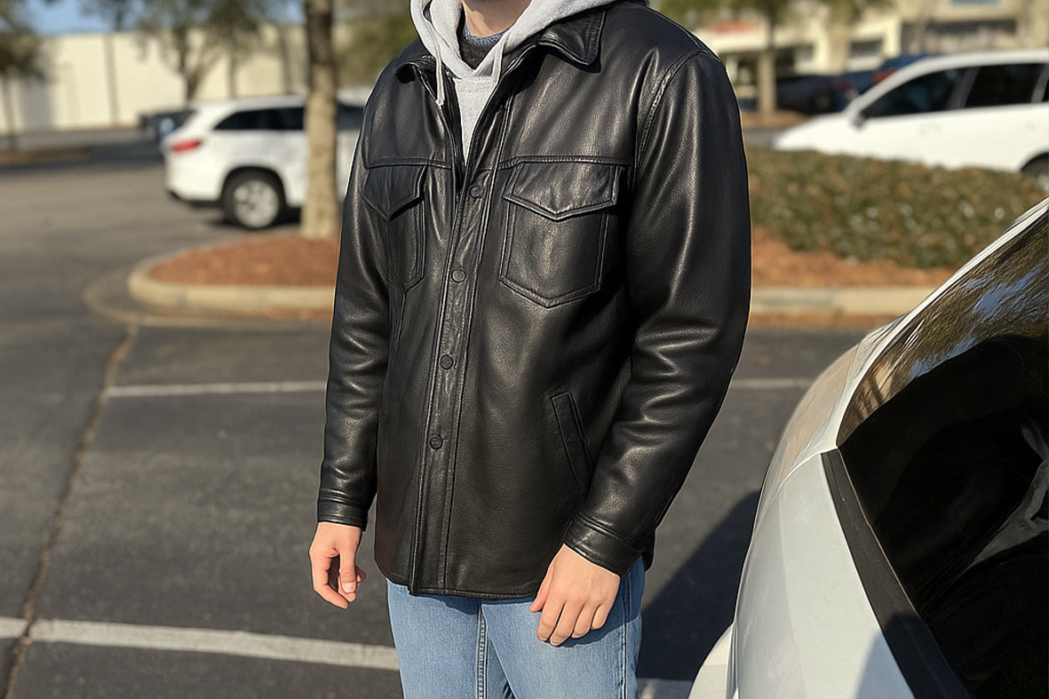 Men's Leather Shirts