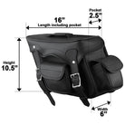 Jafrum SD2057 Black Motorcycle Saddlebags for Honda Yamaha Kawasaki Indian and Harley Davidson Motorcycles-Sizing