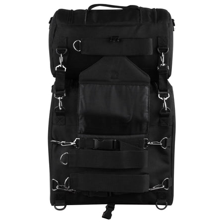 Vance SB510 Black Nylon Large Heavy Duty Motorcycle Sissy Bar Bag-Back View-1