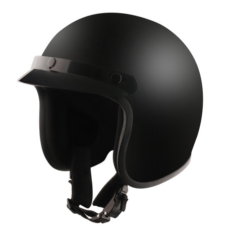 Detour-Helmets-Flat-Black-open-face-Motorcycle-Riders-main