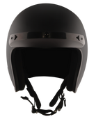 Detour-Helmets-Flat-Black-open-face-Motorcycle-Riders-front