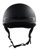 Detour-Helmets-Flat-Black-Half-Helmet-Motorcycle-Rider-front