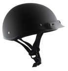 Detour-Helmets-Flat-Black-Half-Helmet-Motorcycle-Rider-side