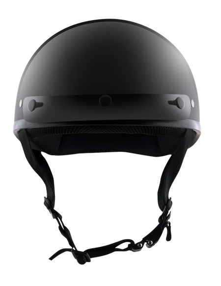 Detour-Helmets-Gloss-Black-Half-Helmet-Motorcycle-Riders-front