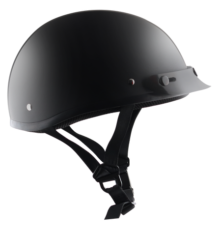 Detour-Helmets-Gloss-Black-Half-Helmet-Motorcycle-Riders-side