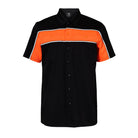 Vance-Leather-Mens-Black-Orange-Short-Sleeve-Button-Down-Two-Pockets-Soft-Casual-Shirt-main