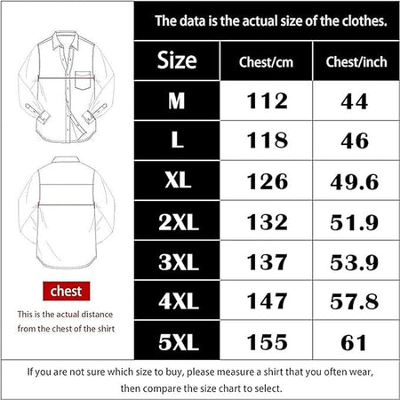 Vance-Leather-Mens-Black-Grey-Short-Sleeve-Button-Down-Two-Pockets-Soft-Casual-Shirt-size-chart