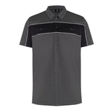 Vance-Leather-Mens-Grey-Black-Short-Sleeve-Button-Down-Two-Pockets-Soft-Casual-Shirt-main