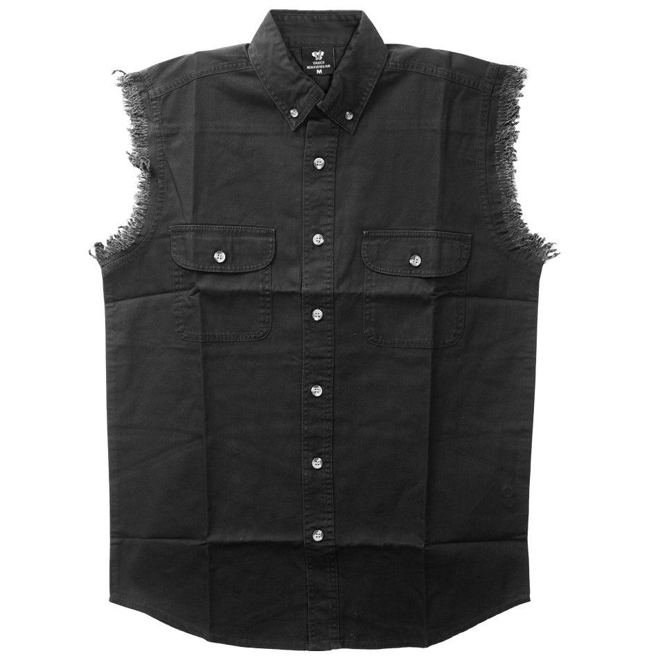 VB703 - Mens Cutoffs Black Shirt