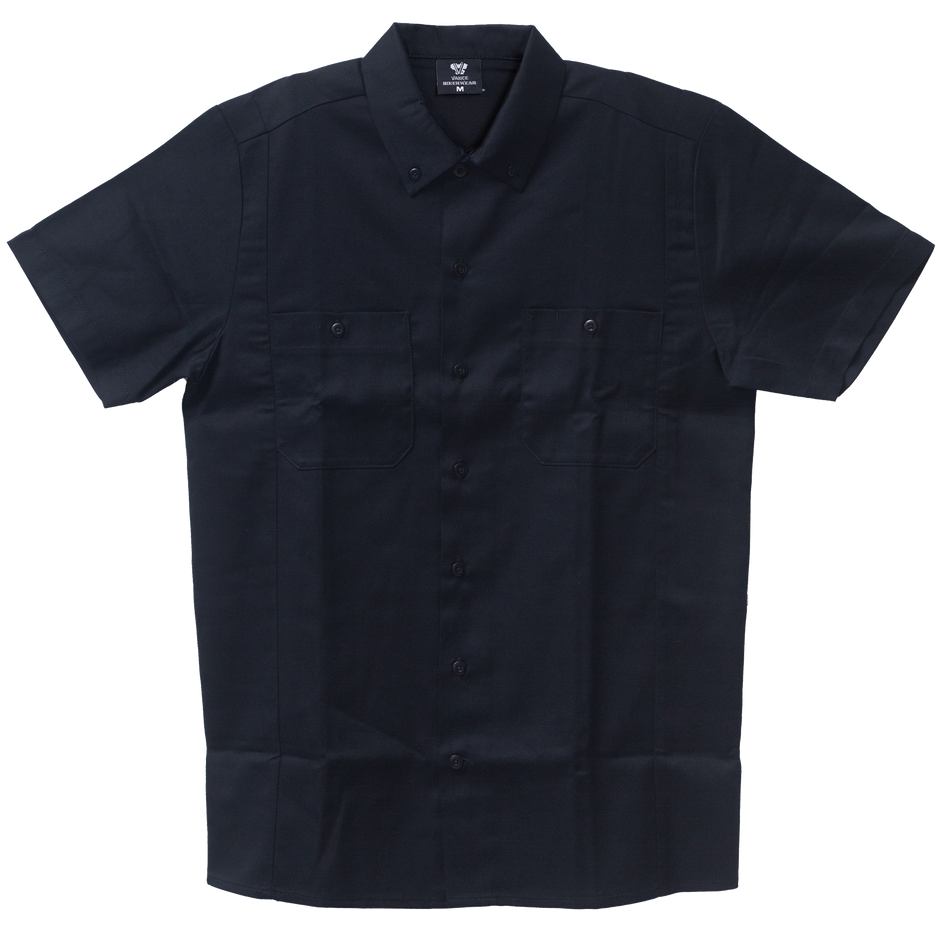 VB771BB - Men's Work Shirts Black with Black sides
