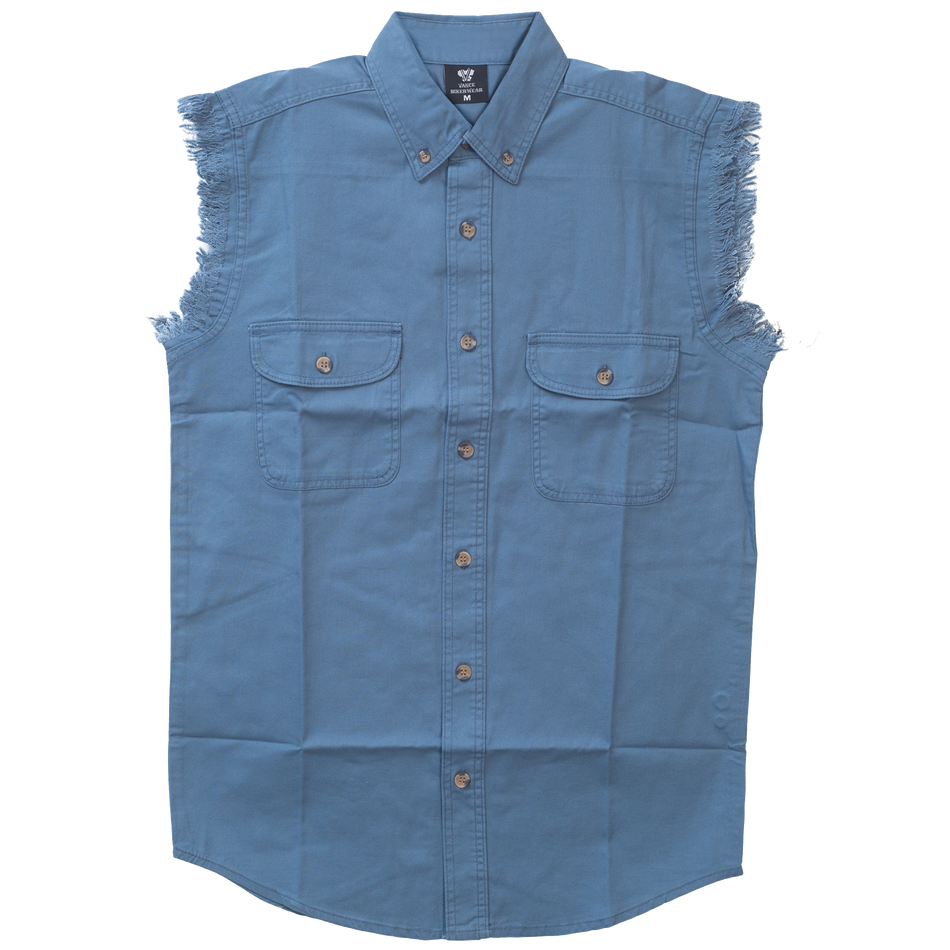 VB701 - Mens Cutoffs Light Blue Shirt
