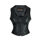 High Mileage HML1041 Womens Lady Biker Leather Motorcycle Vest