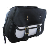 Vance VS260 Black Textile Motorcycle Saddlebags for Honda Yamaha Kawasaki Indian and Harley Davidson Motorcycles