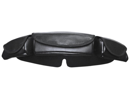 Vance VS189B Black Three Pocket Motorcycle Windshield Bag for Indian Honda Yamaha Kawasaki and Harley Davidson Motorcycles