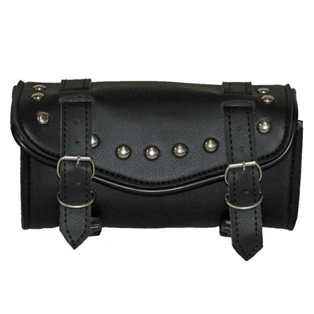 Vance VS103H Black Hard Shell Studded Motorcycle Tool Bag