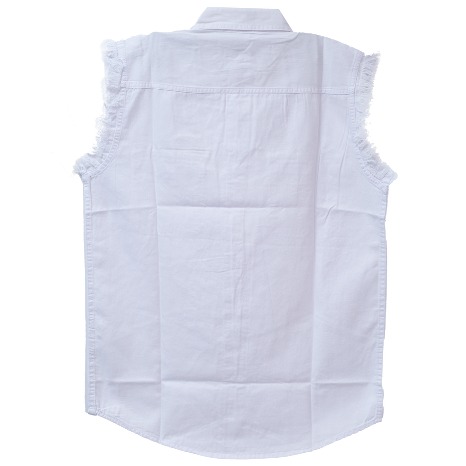 VB704 - Mens Cutoffs White Shirt