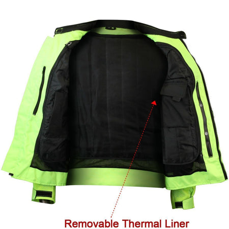 Advanced Vance VL1622HG Mens All Weather Season CE Armor Mesh Motorcycle Jacket