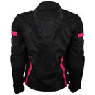 Advance Vance VL1674P Women's Black Pink All Weather Season CE Armor Lady Biker Mesh Textile Motorcycle Riding Jacket