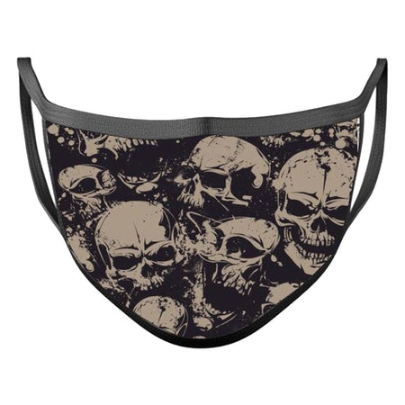Vance Reusable 2 Layers Soft Materials Skulls Face Mask - Pack of 3