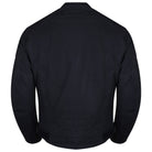 Mens Black Waxed Cotton Cafe Style Scooter Motorcycle Jacket With CE Armor - Back View