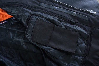 Vance Leather VL631 Women's Black Soft Cowhide Leather Sporty Scooter Crossover Biker Motorcycle Riding Jacket - close ups