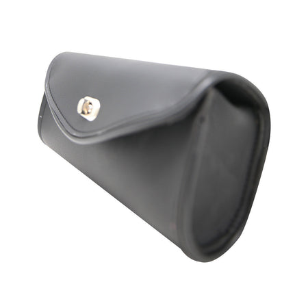 Vance VS180 Black Plain Motorcycle Windshield Bag for Indian Honda Yamaha Kawasaki and Harley Davidson Motorcycles - Side View