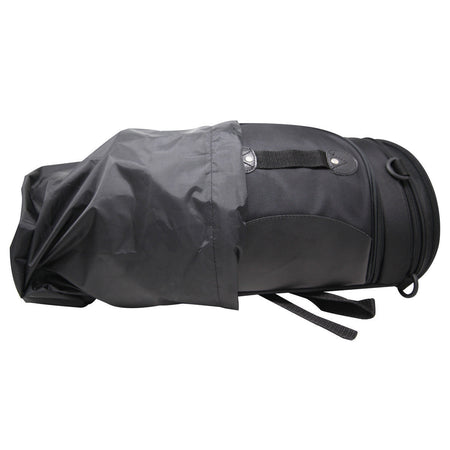 Vance VS382 Black Expandable Motorcycle Trunk Bag - Back View