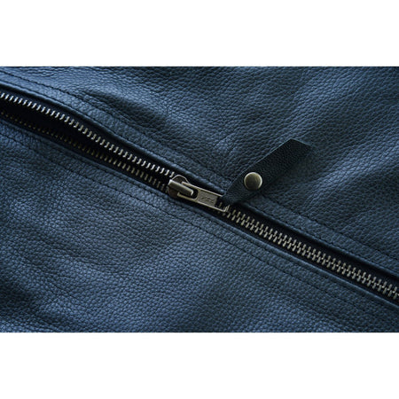 High-Mileage-Womens-Black-Premium-Cowhide-Biker-Motorcycle-Leather-Vest-Buckles-detail-pic