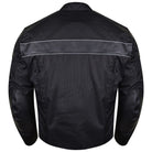 Vance VL1518 Mens Textile Motorcycle Jacket Motorbike Biker Riding Jacket Breathable with CE Armor - back