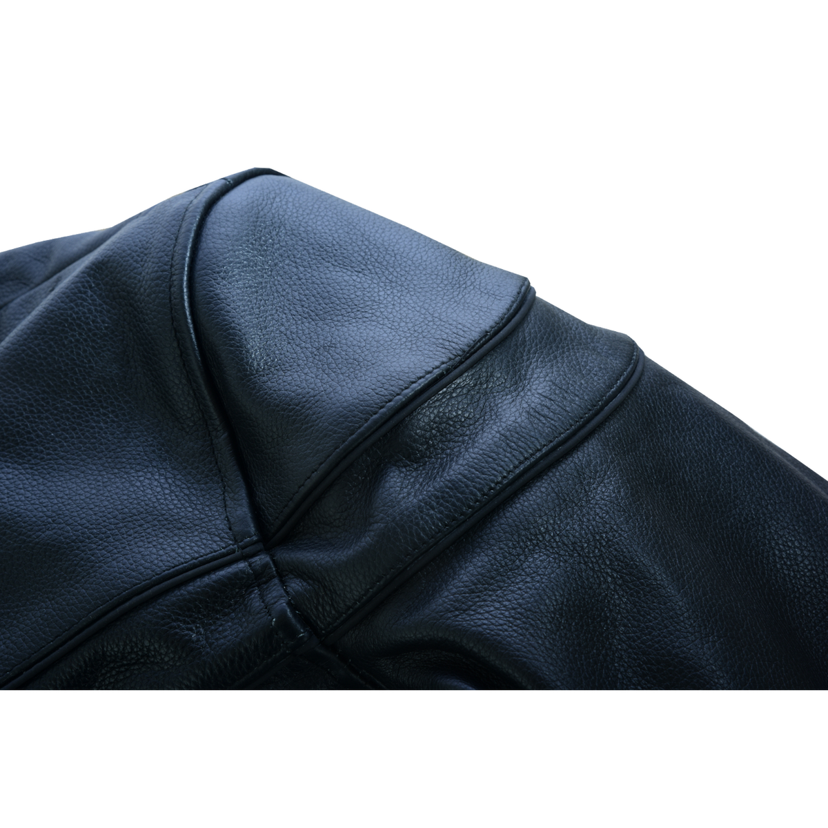 Mens VL531 Premium Racer Leather Commuter Motorcycle Jacket - arm
