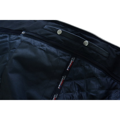 Mens VL531 Premium Racer Leather Commuter Motorcycle Jacket - gun pocket