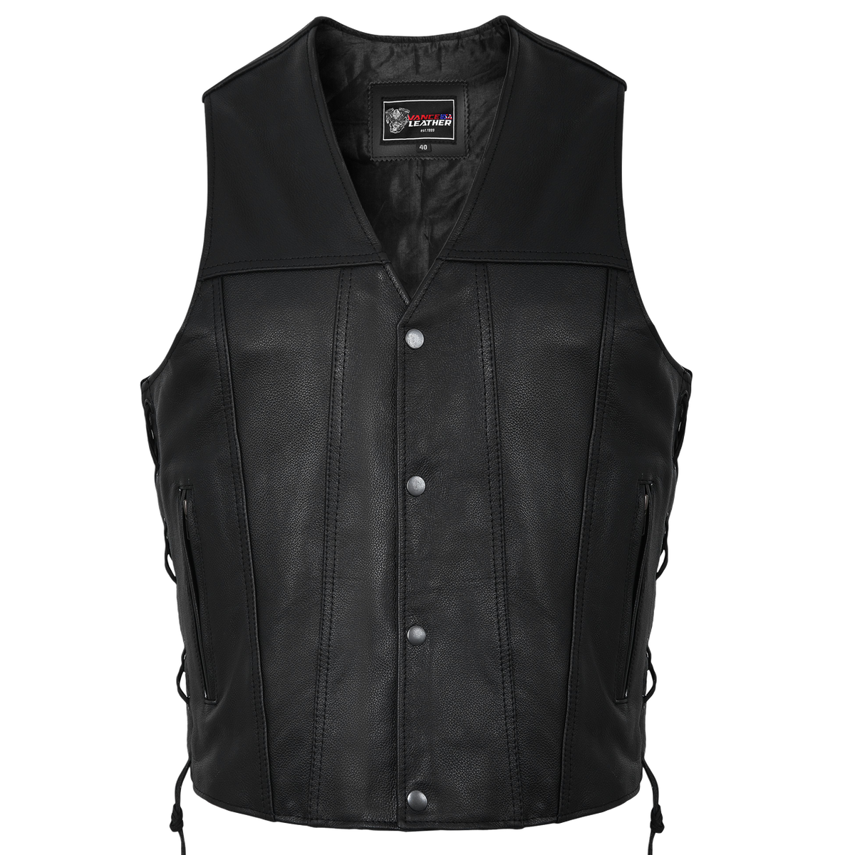 Vance-Leather-VL940-Gambler-Style-Premium-Cowhide-Leather-Vest-Front