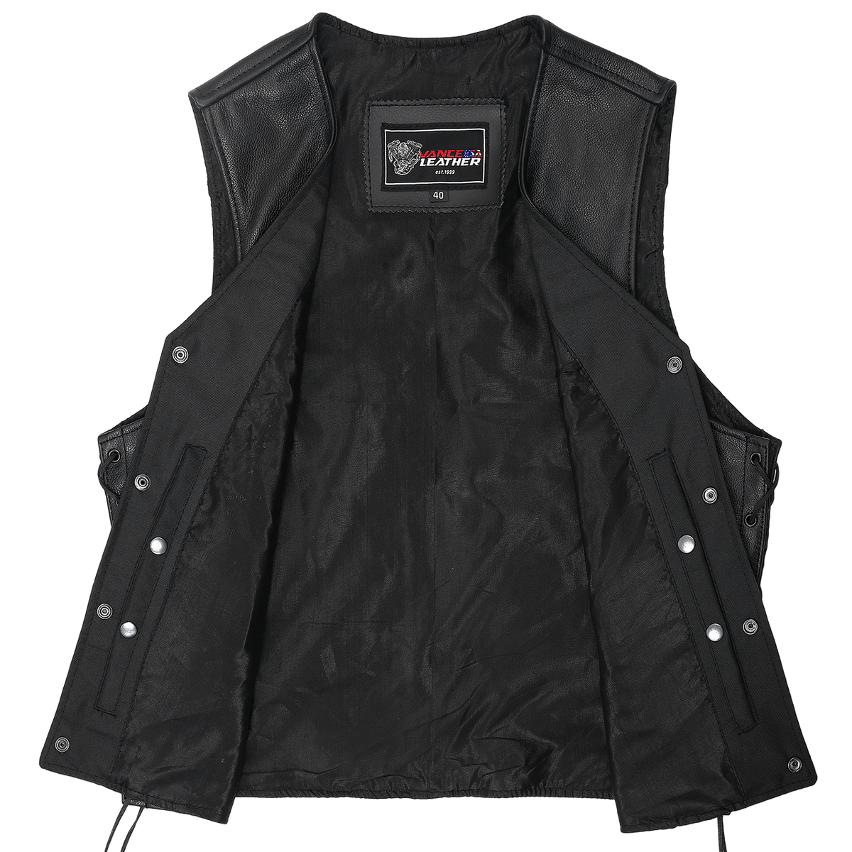 Vance-Leather-VL940-Gambler-Style-Premium-Cowhide-Leather-Vest-Inner-view