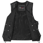 Vance VL922S Men's Black Side Laces Leather Biker Motorcycle Vest - inner-view