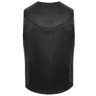 Vance VL921 Men's Black Premium Cowhide Biker Leather Motorcycle Vest - back
