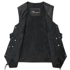 Vance VL915 Men's Black Premium Cowhide Ten Pocket Leather Vest - Inner view
