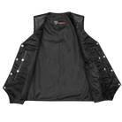 Vance VL906 Mens Black Premium Cowhide Leather Buffalo Nickel Biker Motorcycle Vest - open