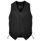 Vance Mens Black Textile Ten Pocket Motorcycle Vest-front