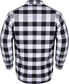 Vance Leathers USA's Riding Shirts W/Waterproof Zippers & C.E. Armor -  Black - White - Back