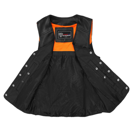 Womens-Five-Snap-Leather-Vest-Conceal-Carry-Pocket-Open