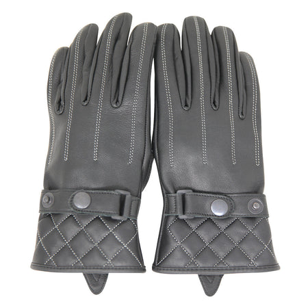 Vance-VL416-Womens-Premium-Waxed-Leather-Motorcycle-Gloves-White-stitching-main