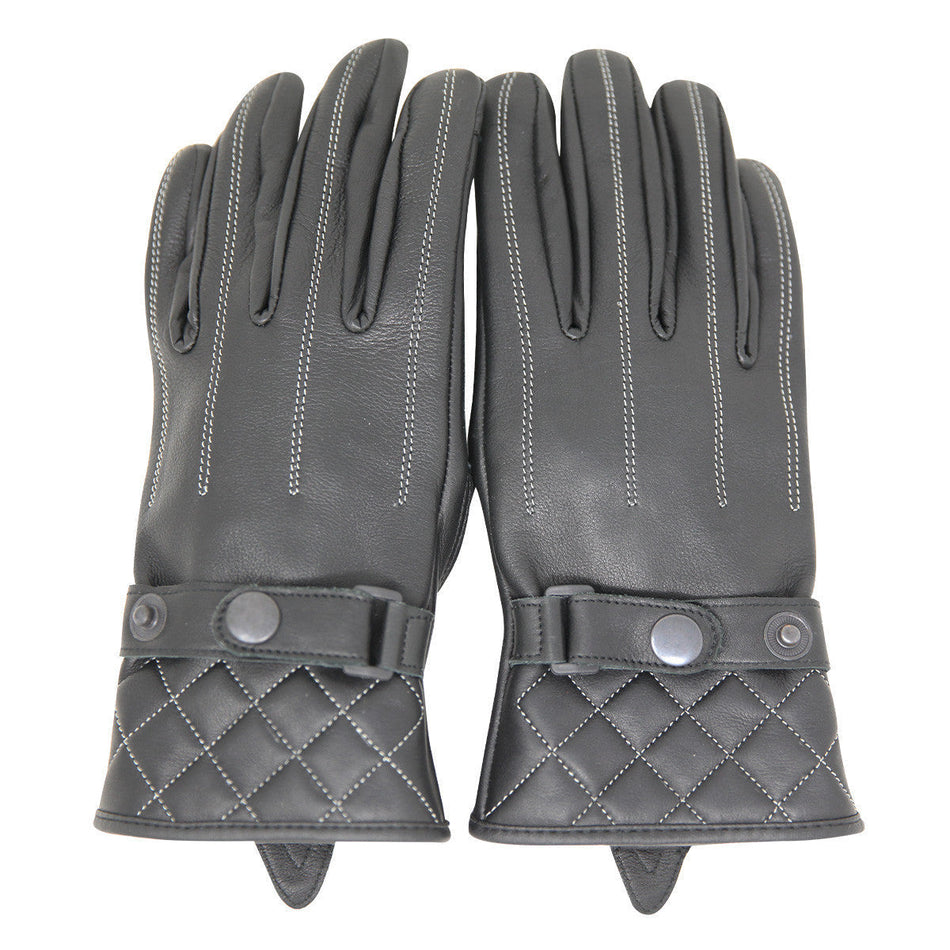 Vance-VL416-Womens-Premium-Waxed-Leather-Motorcycle-Gloves-White-stitching-main