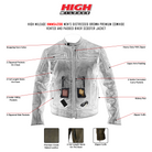 High Mileage HMM542DB Men's Distressed Brown Premium Cowhide Vented and Padded Biker Scooter Jacket - Infographics