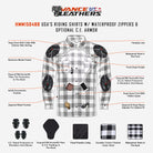 Vance Leathers USA's Riding Shirts W/Waterproof Zippers & C.E. Armor -  Infographic