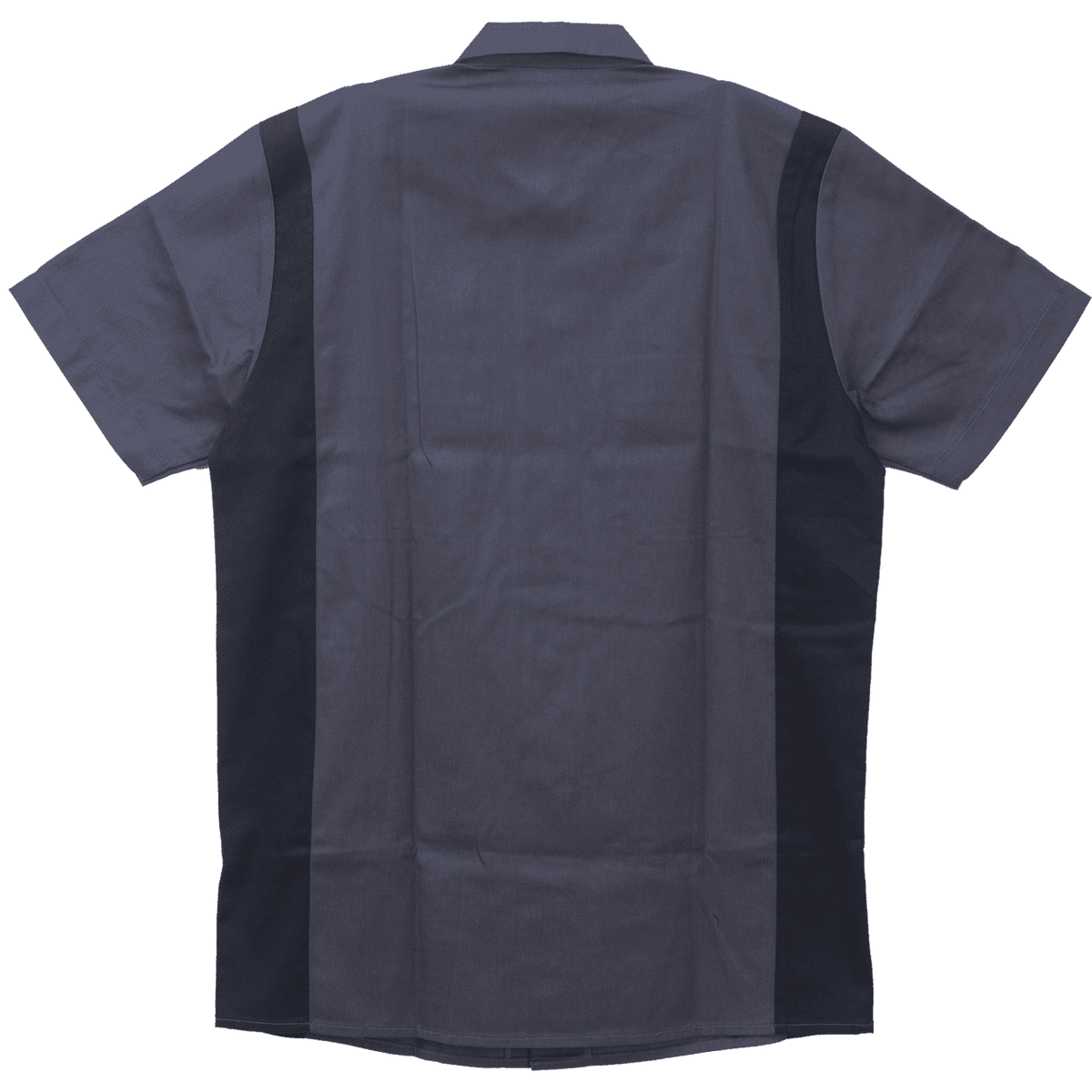 Vance Men's Button Front Garage Mechanics Shirt - Grey/Black - Back