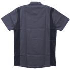 Vance Men's Button Front Garage Mechanics Shirt - Grey/Black - Back