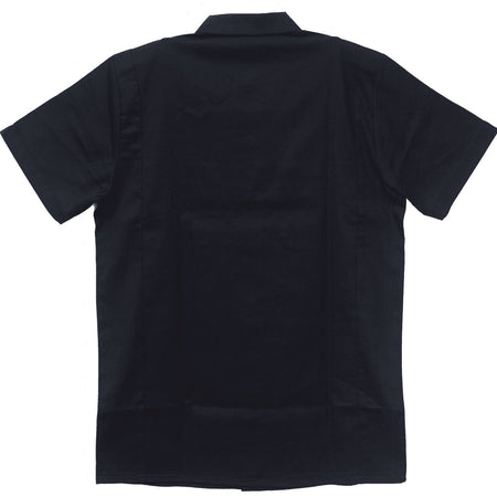 Vance Men's Button Front Garage Mechanics Shirt - Black - Back
