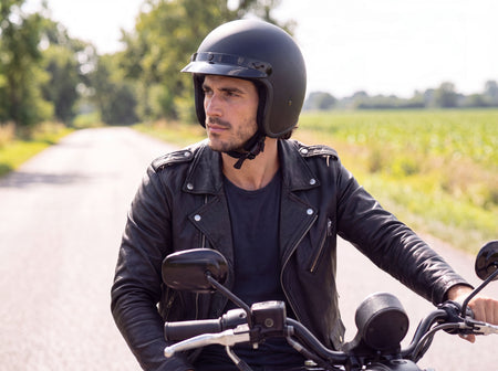 Detour Helmets D.O.T. Flat Black 3/4 Helmet for Motorcycle Riders with Visor - pic